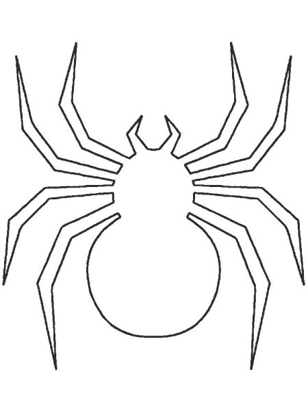 Паук раскраска