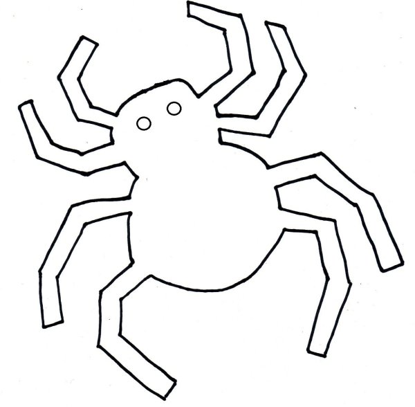 Трафарет паука для вырезания