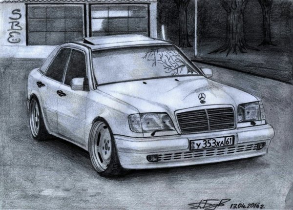 W124 e500 карандашом