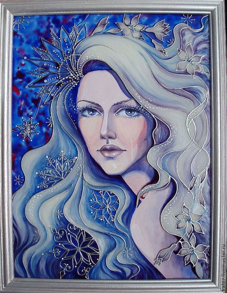 Рисование портрет зимы