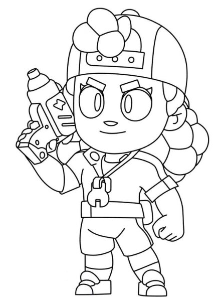 Гейл БРАВЛ старс раскраска