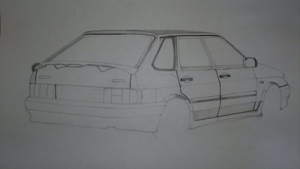 Нарисовать ВАЗ 2114