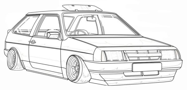 Раскраски машины ВАЗ 2109