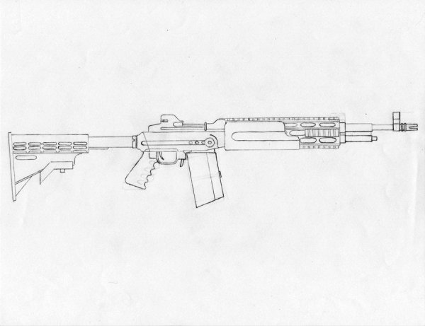 Мини 14 винтовка чертеж