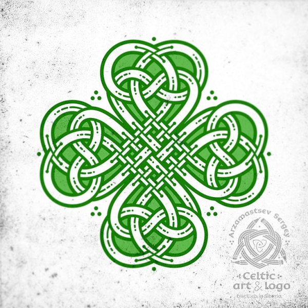 Кельтский талисман четырехлистный Клевер