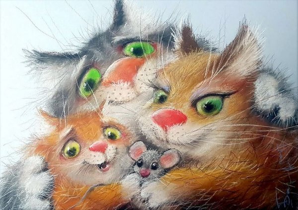 Коты Льва Бартенева художника