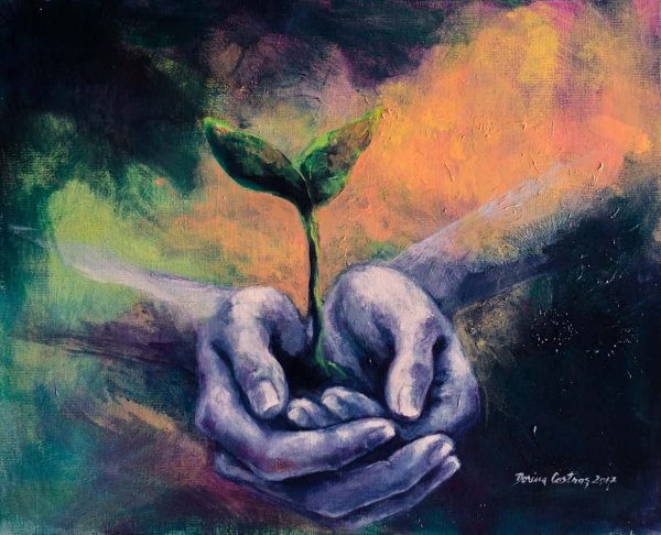 Росток картина маслом