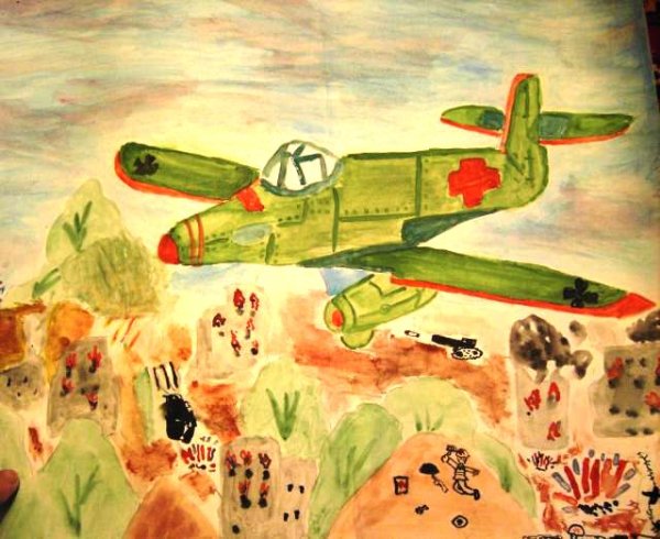 Детские рисунки на тему Великой Отечественной войны
