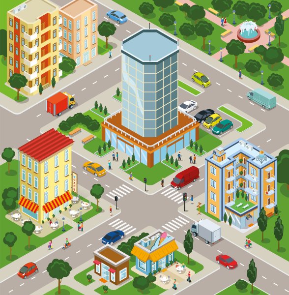 Нарисовать квартал