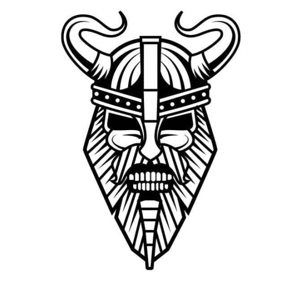 Berserker череп Скандинавия