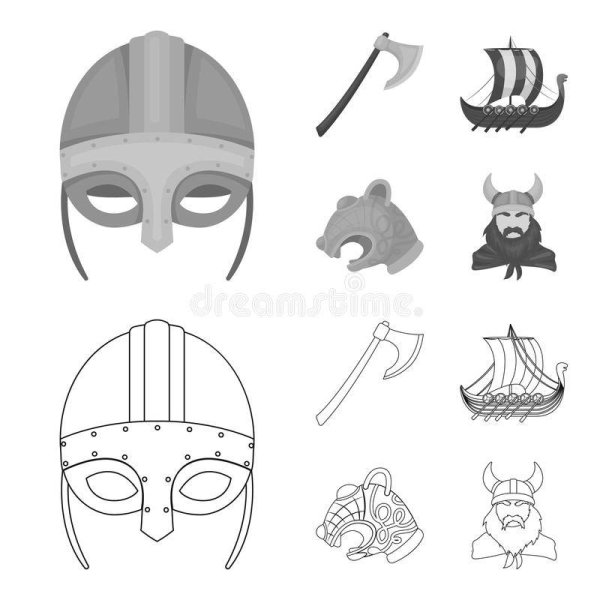 Шлем викинга вектор