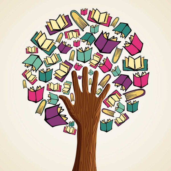 Книги растут на дереве рисунок