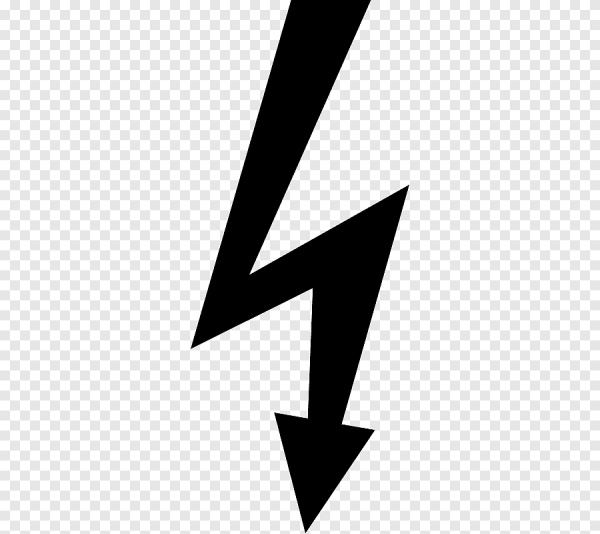 Знак высокого напряжения молния