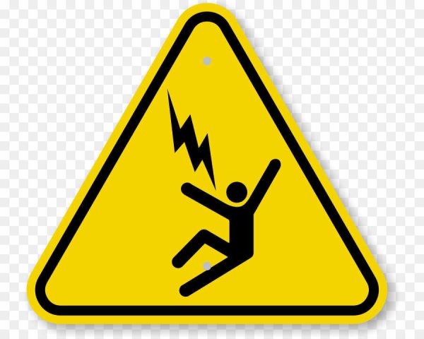 Знак поражение электротоком