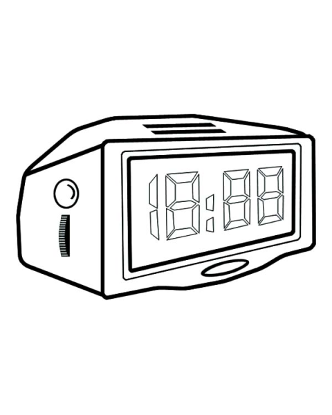 Электронные часы раскраска