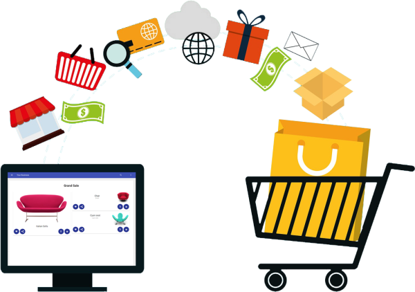 Интернет магазин иллюстрация