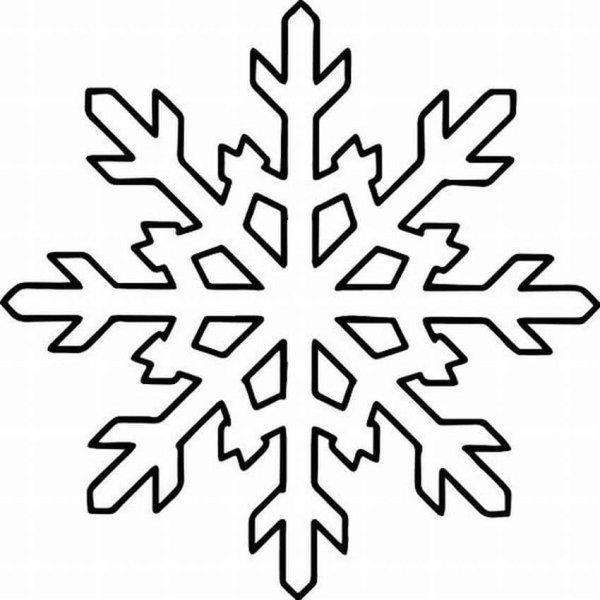 Снежинка раскраска