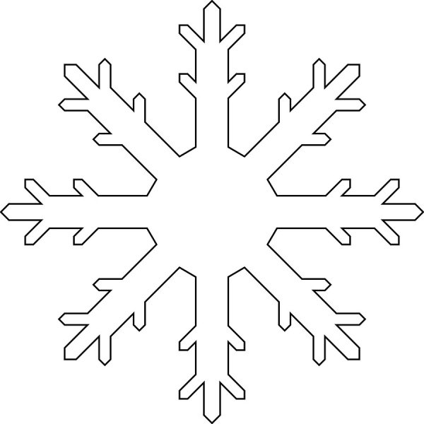 Снежинки карандашом