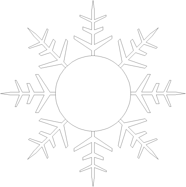 Снежинка контур