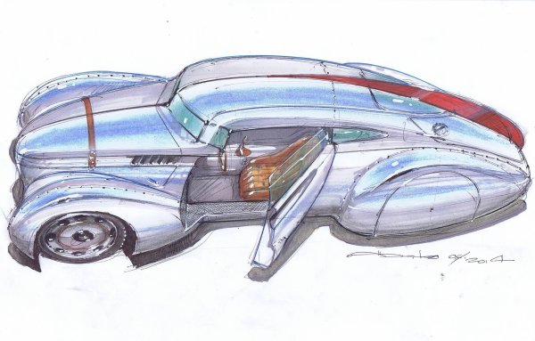 Необычная машина рисунок