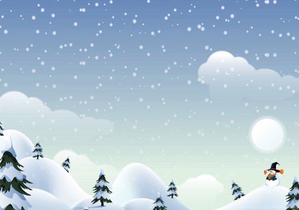 Снегопад мультяшный