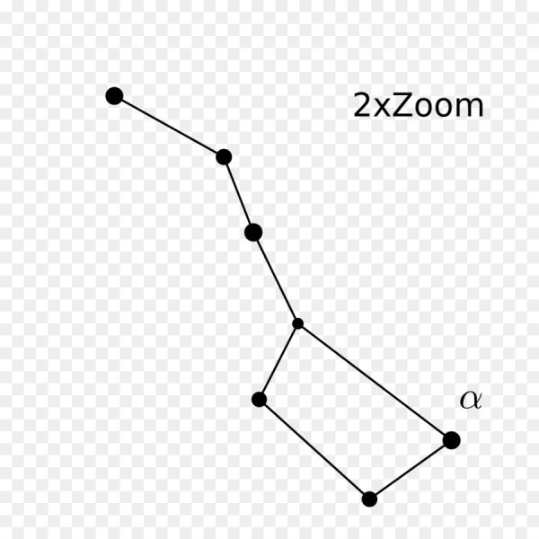Созвездие большая Медведица на белом фоне