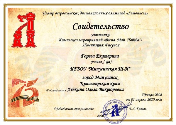 Названия номинаций в творческих конкурсах