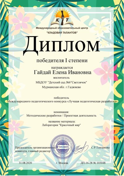 Номинация творчество