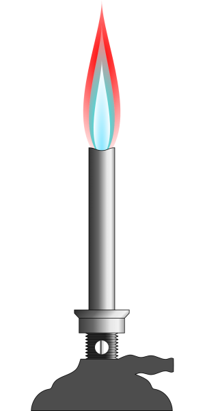 Горелка Бунзена пламя