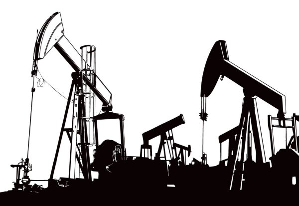Нефтяная качалка силуэт