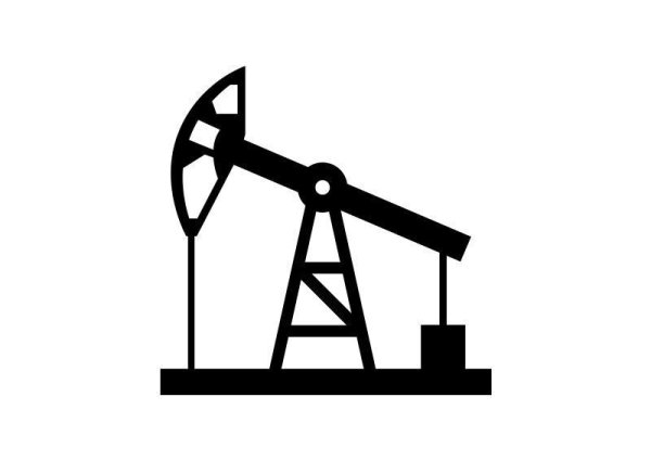 Нефтяная вышка на белом фоне