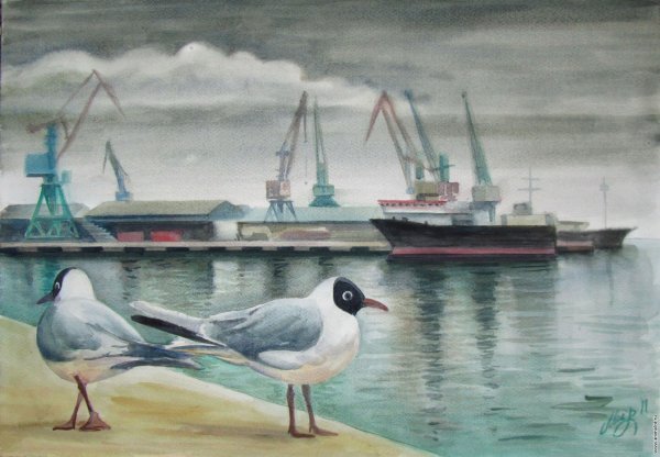 Детские рисунки на тему закат солнца