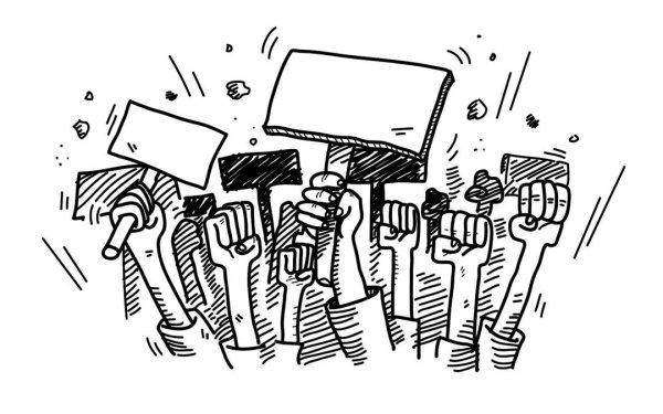 Забастовка рисунок