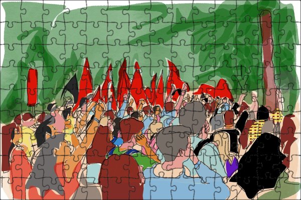 Майская демонстрация рисунок