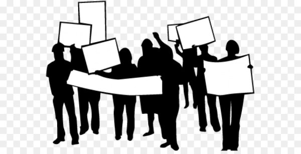 Протест силуэт