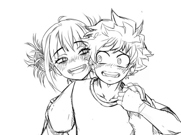 Моя геройская Академия Изуку и тога