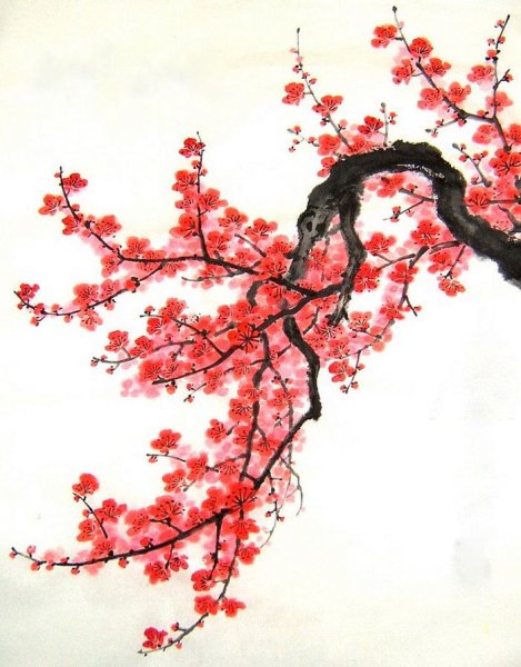 Китайская живопись деревья