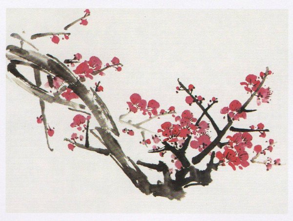 Цветущая слива Мэй китайская живопись