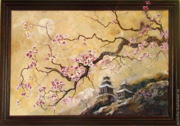 Сакура картины Японии 19 век