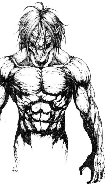 Эрен Титан набросок