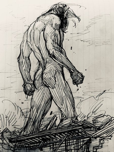 Атакующий Титан эскиз