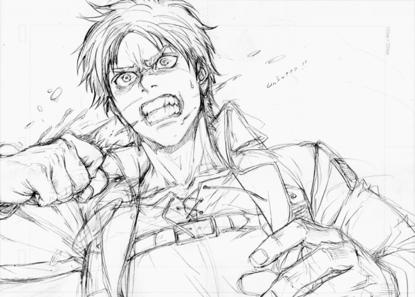 Эрен Йегер рисовка