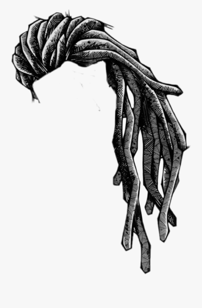 Прическа с дредами эскиз