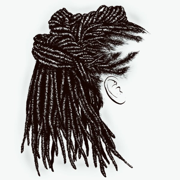 Девушка с дредами арт