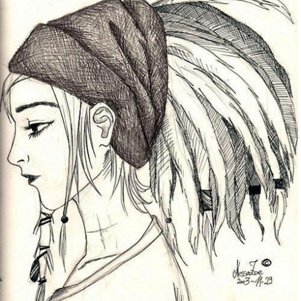 Афрокосы нарисованные