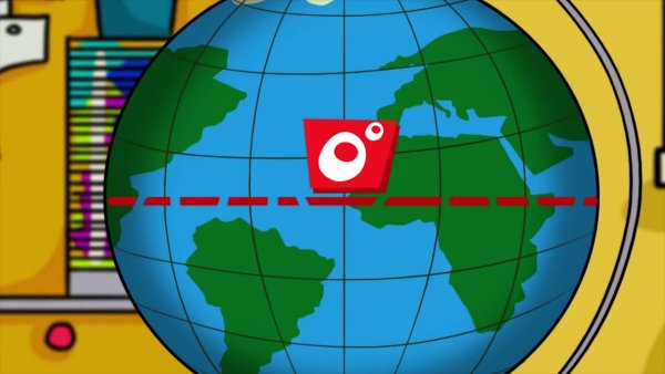 Северное и Южное полушарие на глобусе