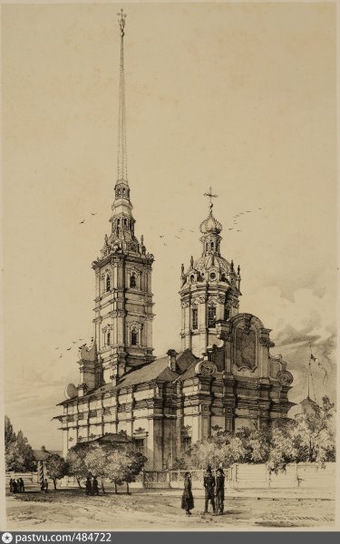 Петропавловский собор Санкт-Петербург рисунок