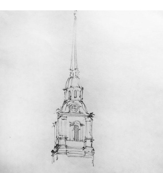 Петропавловский собор Санкт-Петербург раскраска