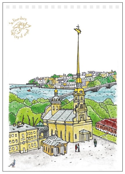 Шпиль Адмиралтейства в Санкт-Петербурге силуэт