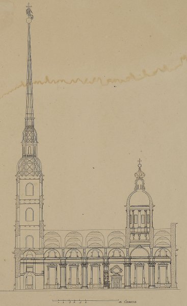 Петропавловский собор Санкт-Петербург рисунок